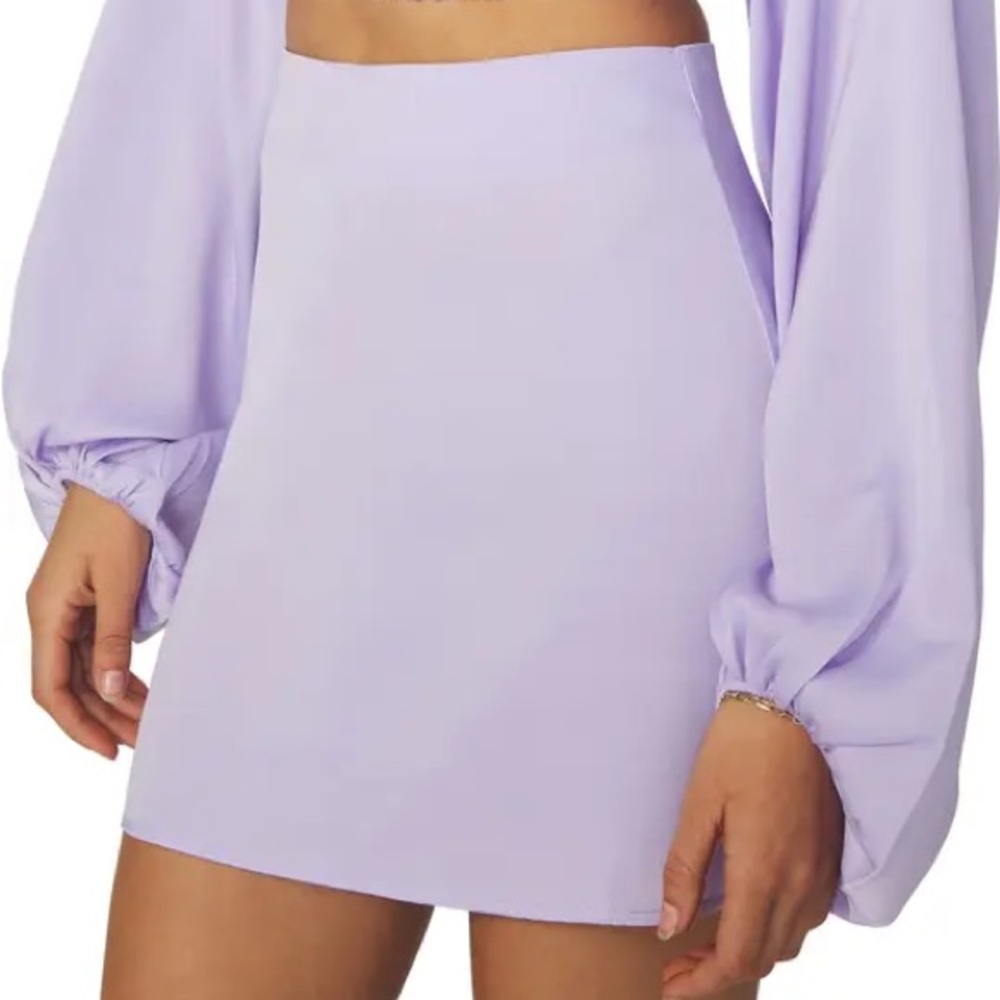 NWT | WE WORE WHAT
Satin Mini Slip Skirt
Heather Purple